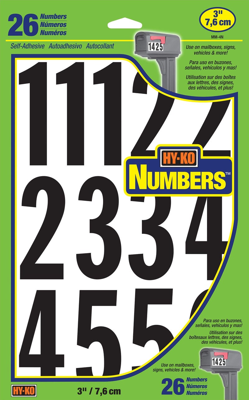 Hy-Ko Prod. MM-4N26 Boat Number Assortment - Image 1
